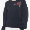 HUNIVERS Her Universe Disney Mickey Mouse & Minnie Mouse Balloon Sleeve Sweater