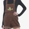 HUNIVERS Shrek Embroidered Corduroy Shortalls