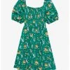 HUNIVERS Her Universe Disney Lady And The Tramp Floral Allover Print Smock Dress