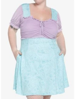 HUNIVERS Her Universe Disney The Little Mermaid Lace-Up Sweetheart Dress Plus Size