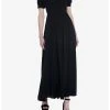 Null Thorn & Fable Black Smock Puff Sleeve Maxi Dress