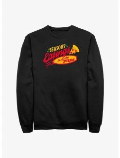 Null Stranger Things Season's Eatings Surfer Boy Pizza Logo Sweatshirt
