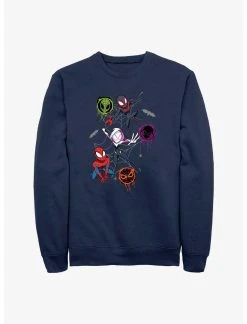 Null Marvel Spider-Man Spidey Trio Peter, Gwen, And Miles Sweatshirt