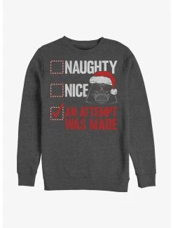 Null Star Wars Vader Christmas List Sweatshirt