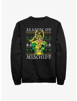 Null Marvel Loki Mischief Season Ugly Christmas Sweatshirt