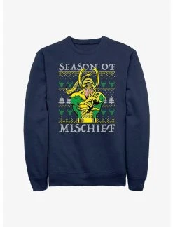 Null Marvel Loki Mischief Season Ugly Christmas Sweatshirt
