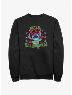 Null Disney Lilo & Stitch Mele Kalikimaka Merry Christmas In Hawaiian Sweatshirt