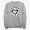 Null Disney Mickey Mouse Snowflakes Santa Mickey Sweatshirt